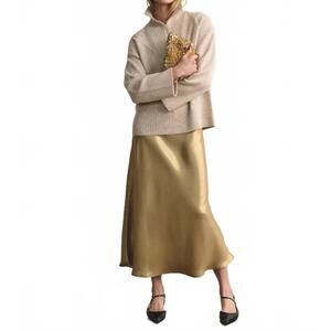 NEW PART TWO laurinas maxi skirt in gold